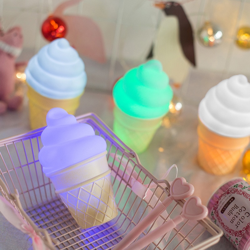 Decorative Lights Silicone Ice Cream Toy